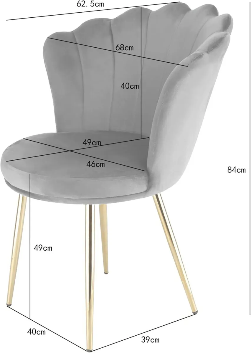 Genesis Flora Accent Chair with Petal Back - Image 3