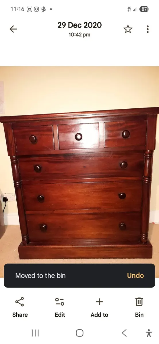 Six drawer chest mahogany