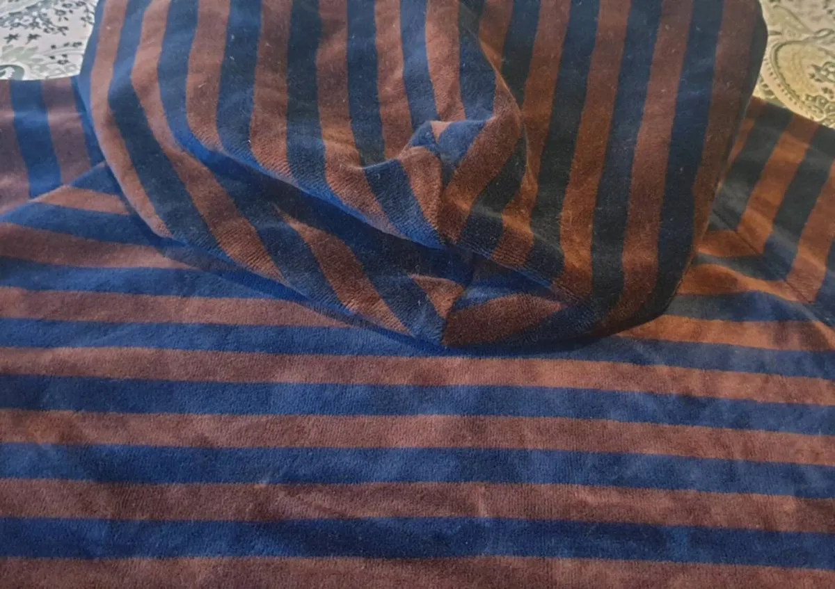 Brown and Blue Stripes Hoodie - Image 3