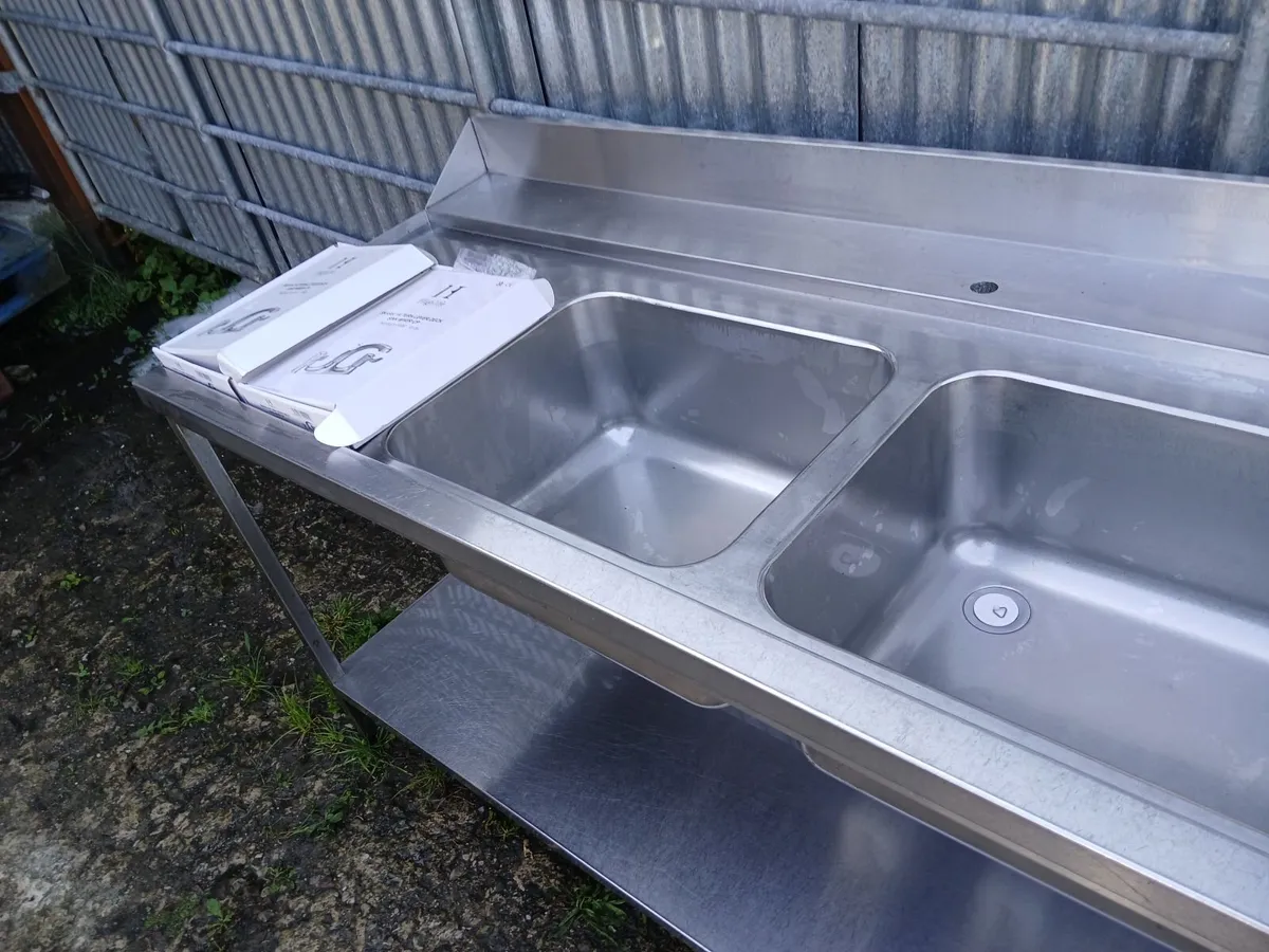 Staneless steel cabbinet double sink complete - Image 1