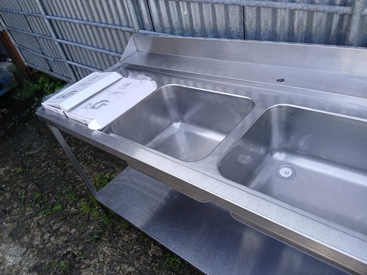Staneless steel cabbinet double sink complete - Image 3