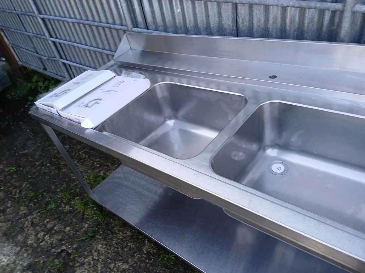 Staneless steel cabbinet double sink complete - Image 4