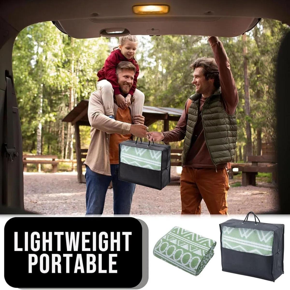 Large Outdoor Rug for Patios Waterproof Anti-slip - Image 4