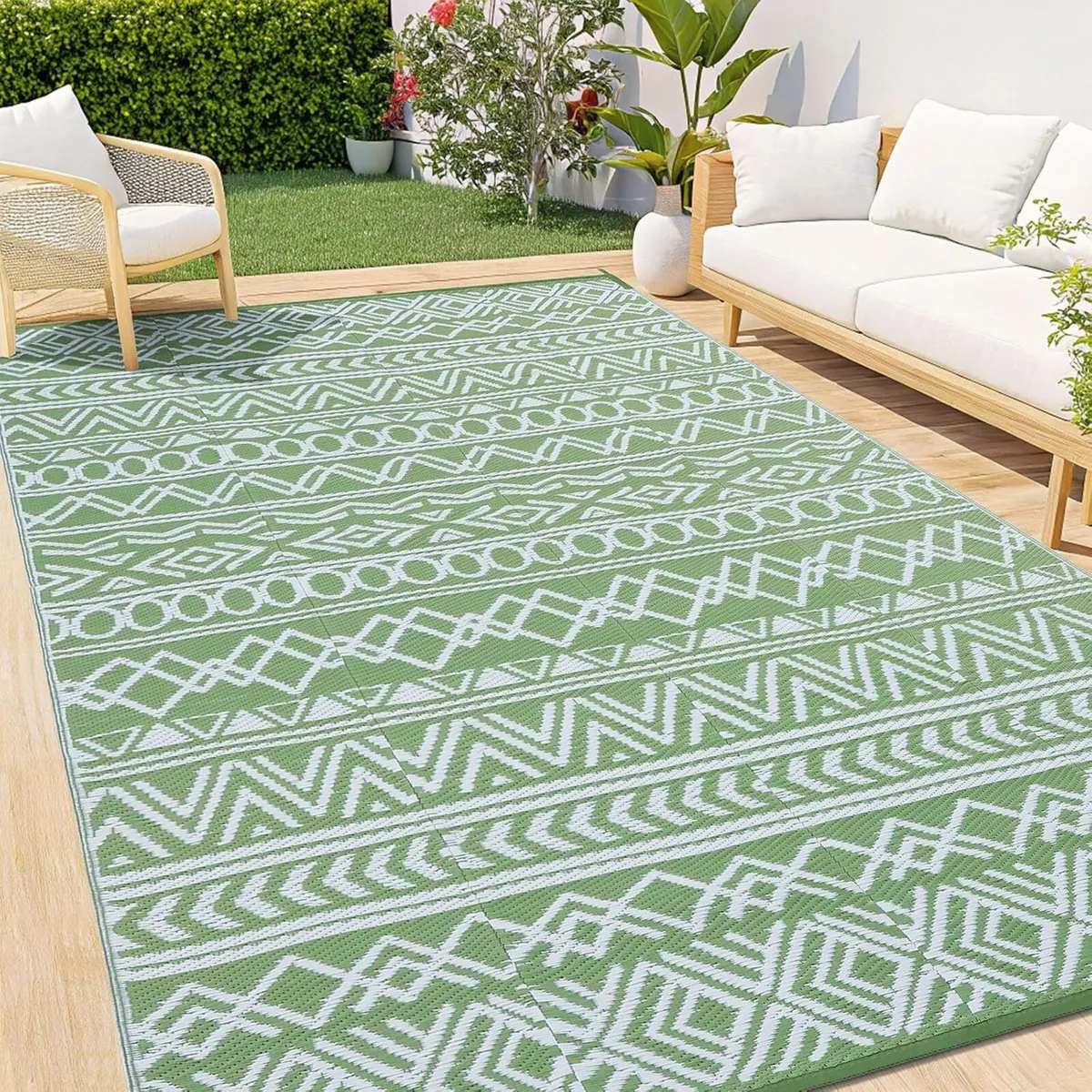 Large Outdoor Rug for Patios Waterproof Anti-slip - Image 1