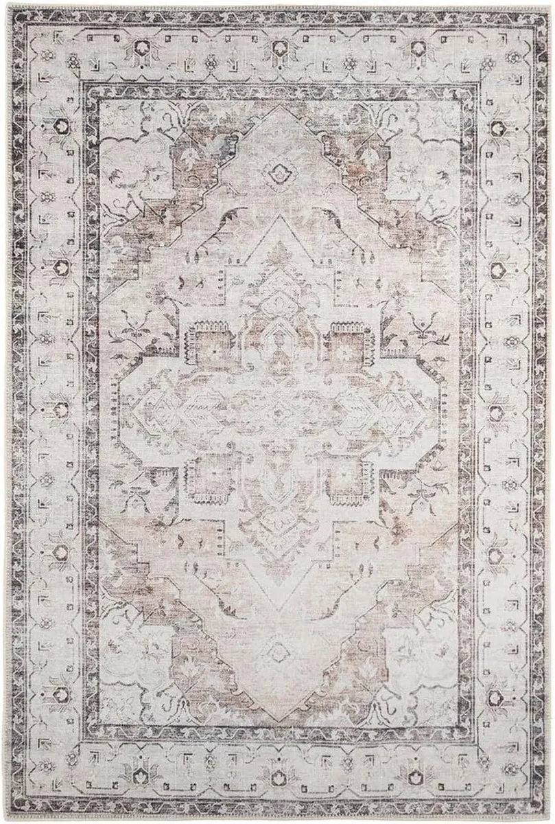 Classic Distressed Living Room Area Rug Vintage - Image 1
