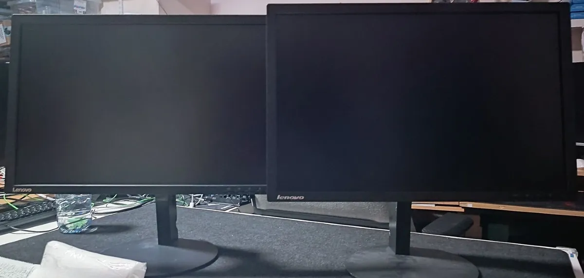 2 x Lenovo 1.5K 24" 1200p Dual LED Monitors - Image 3