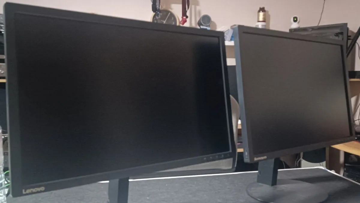 2 x Lenovo 1.5K 24" 1200p Dual LED Monitors - Image 2