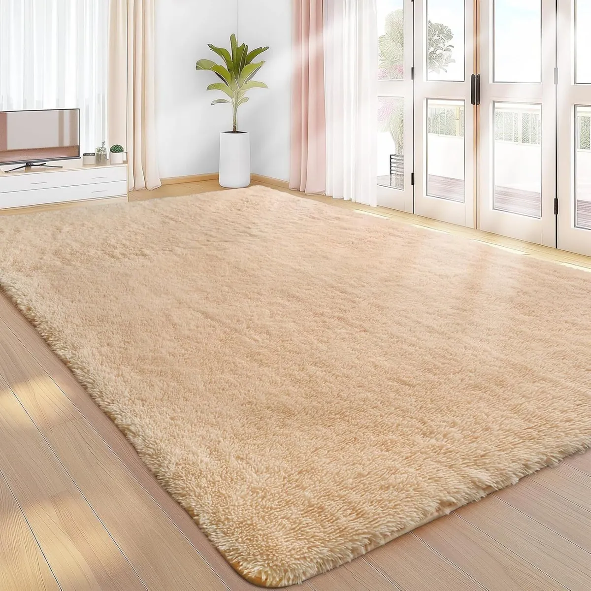 Rugs Living Room 275x370cm Beige Rug Area for - Image 1