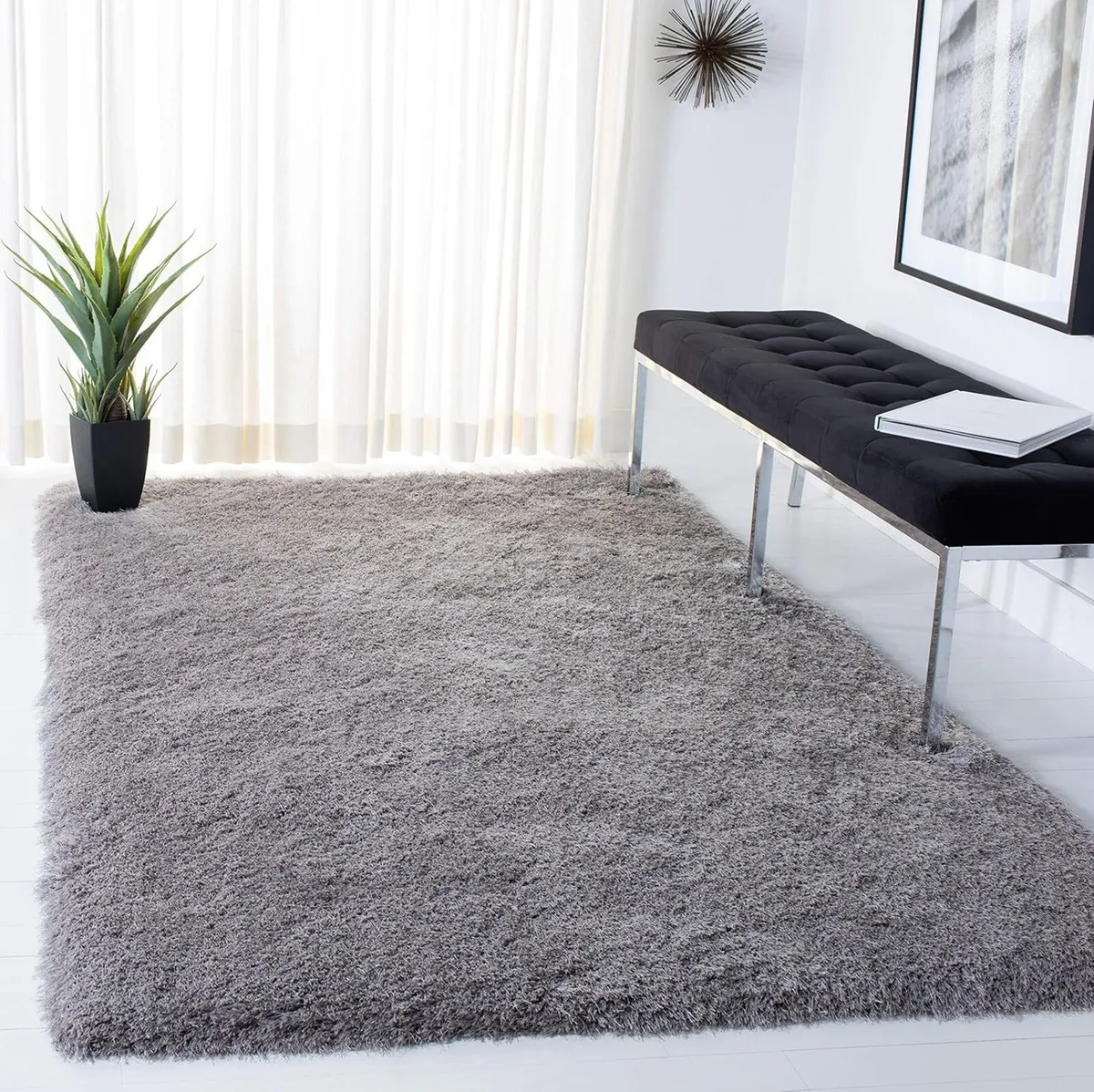 Shaggy Indoor Hand Tufted Accent Area Rug Venice - Image 1