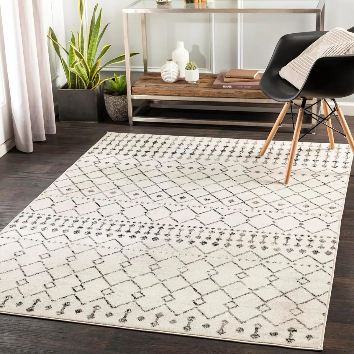 Leonor Abu Dhabi Geometric Rug - Scandi Area Rugs - Image 1