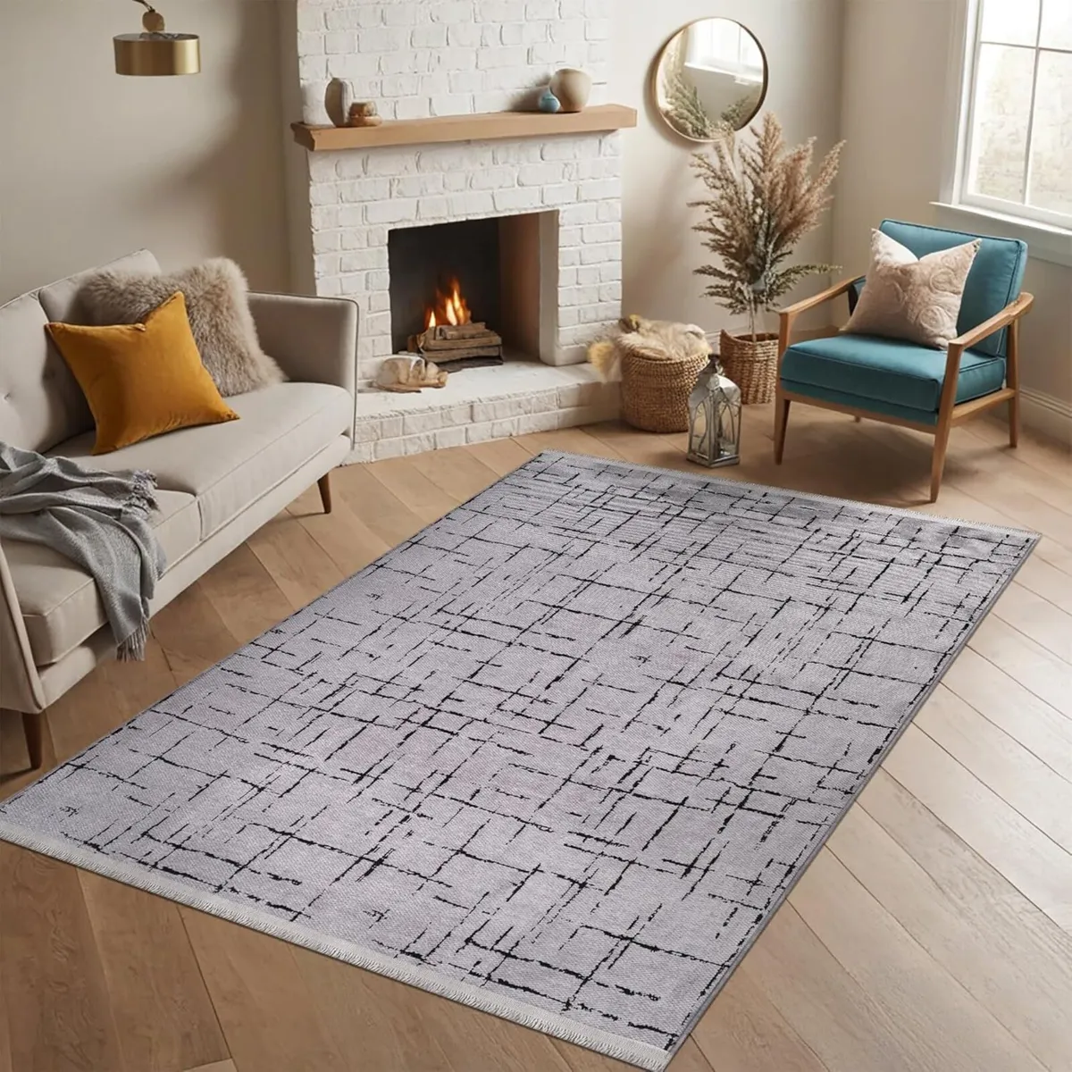 Rugs Living Room - Machine Washable Rug Low Pile - Image 1