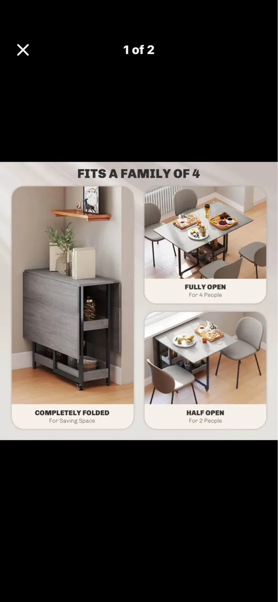 Extendable kitchen table