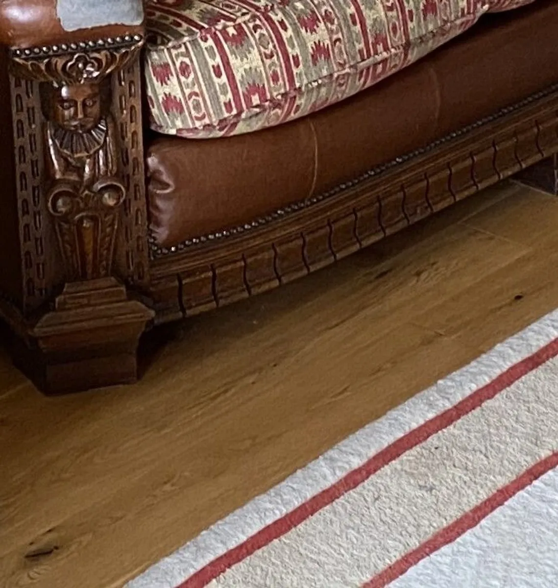 Antique Hand Carved Living Room Suite - Image 1