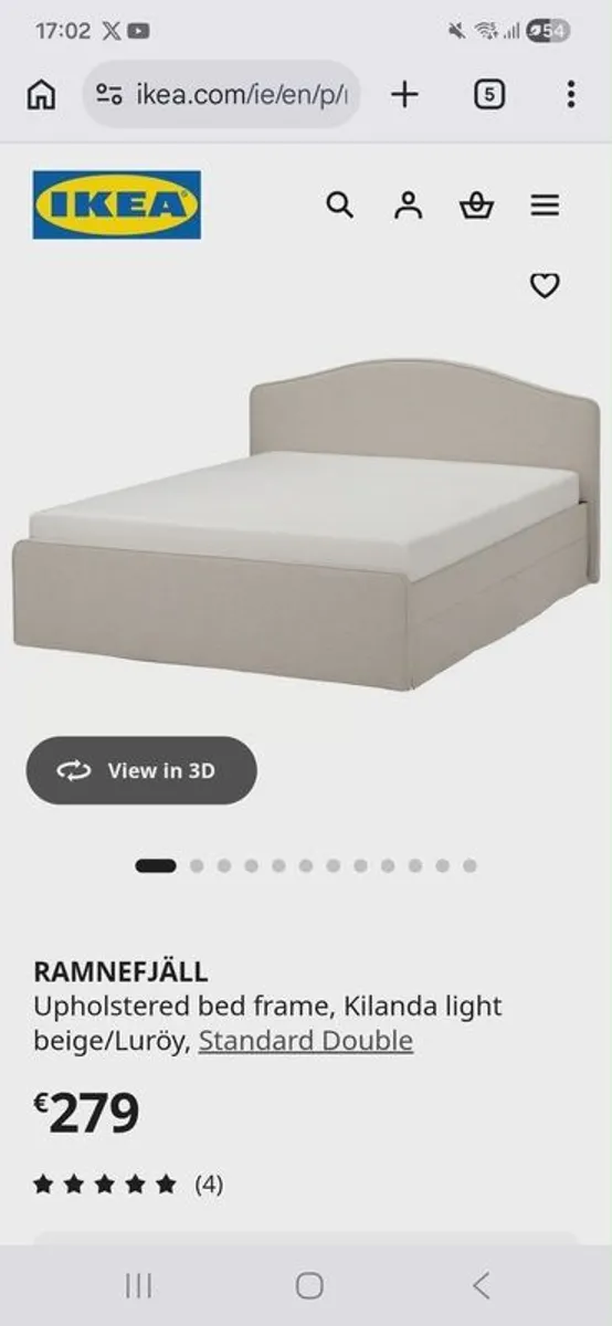 Double bed with mattress - Image 4