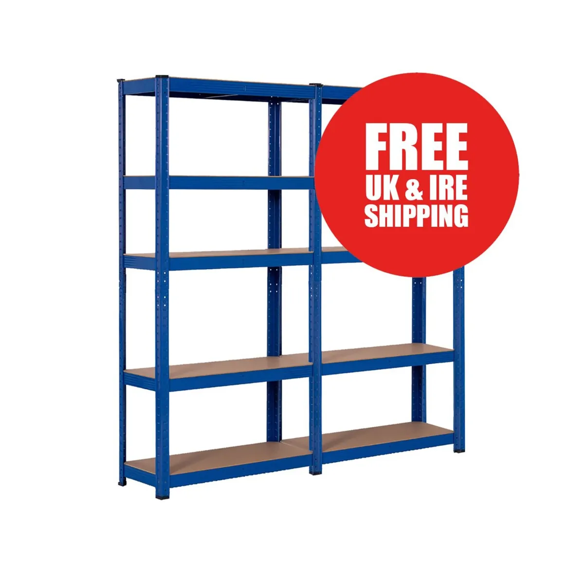 Budget Garage Shelving | 2 Bay Blue - Image 3