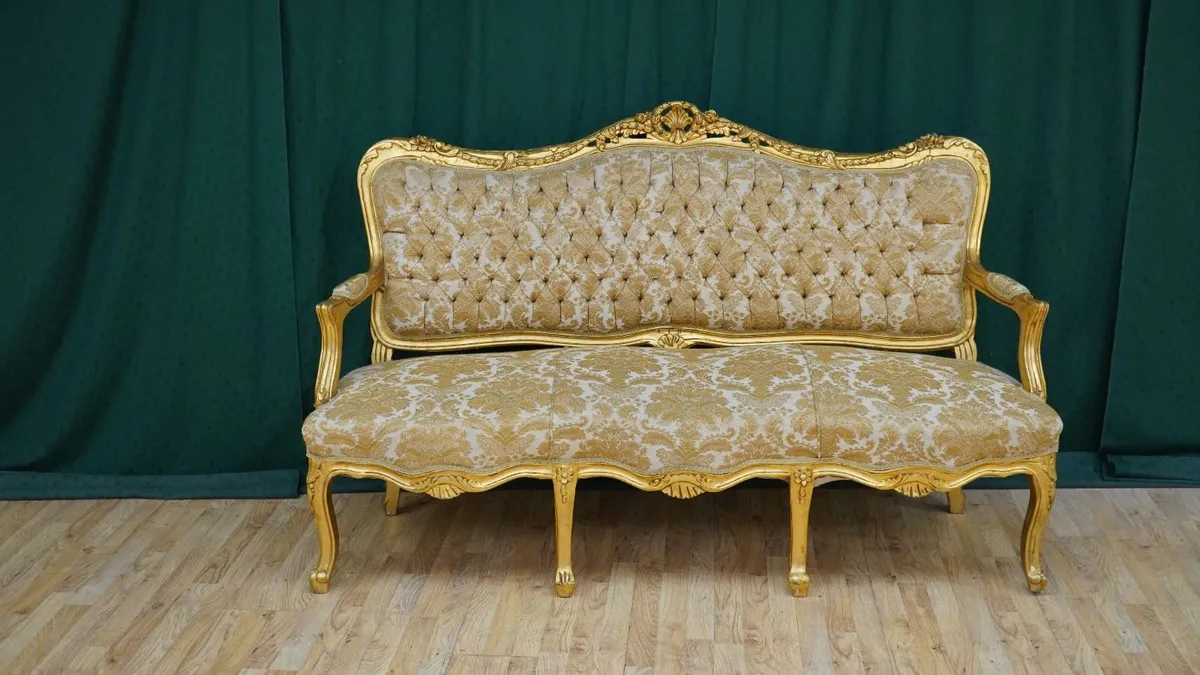 Gilded Rococo Settee - Image 1