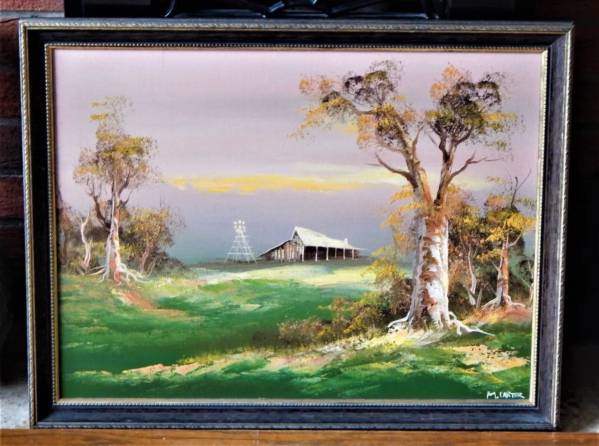 Large Signed Oil Painting - Image 1