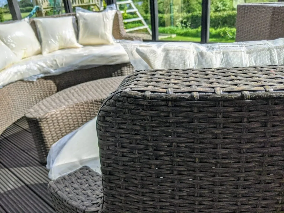 Garden furniture sofa set day bed rattan - Image 4