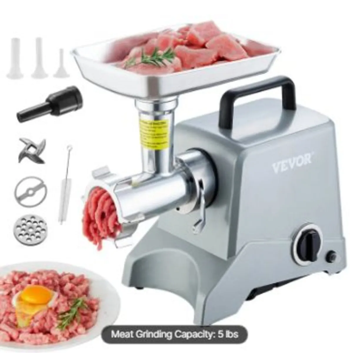 Electric Meat Grinder, 5 Lb/Min Capacity - Image 2