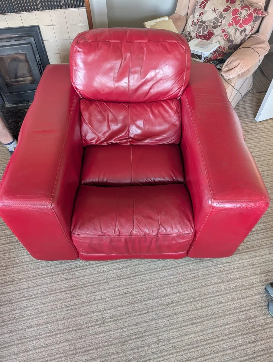 Real Leather Sofa Set - Image 3