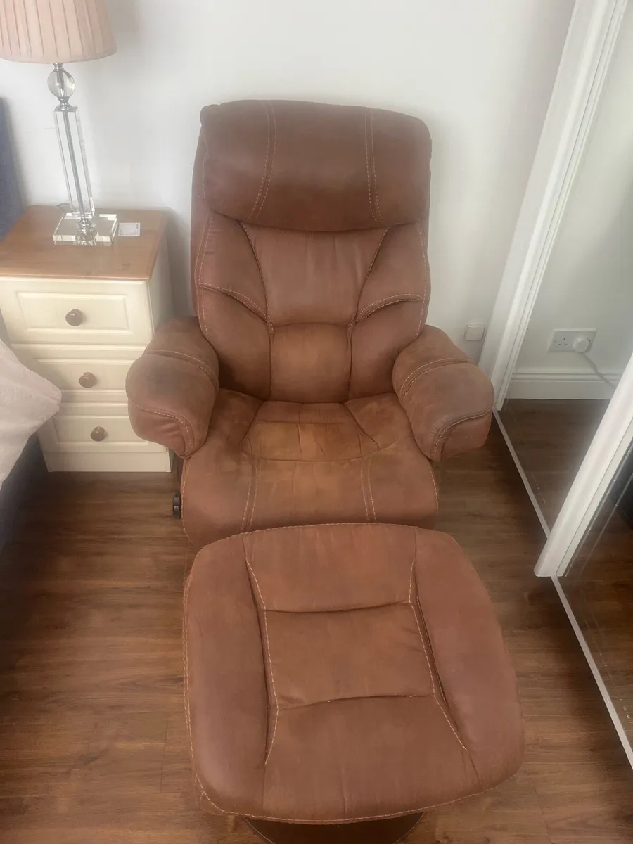 Chair and foot stool.