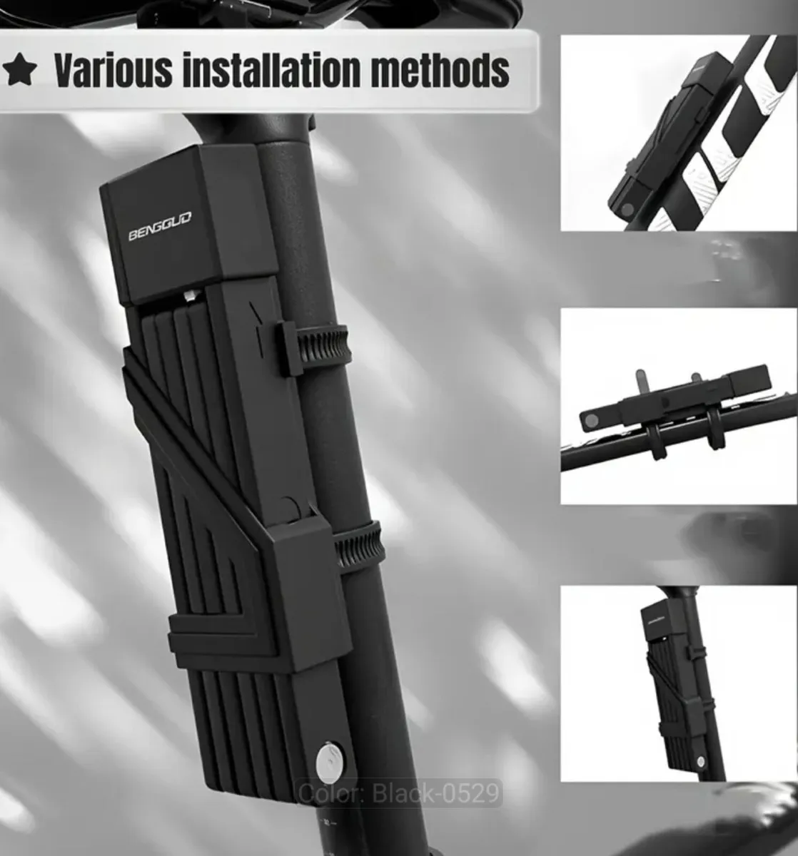 Portable Anti-Theft Zinc Alloy Folding Lock - Image 4