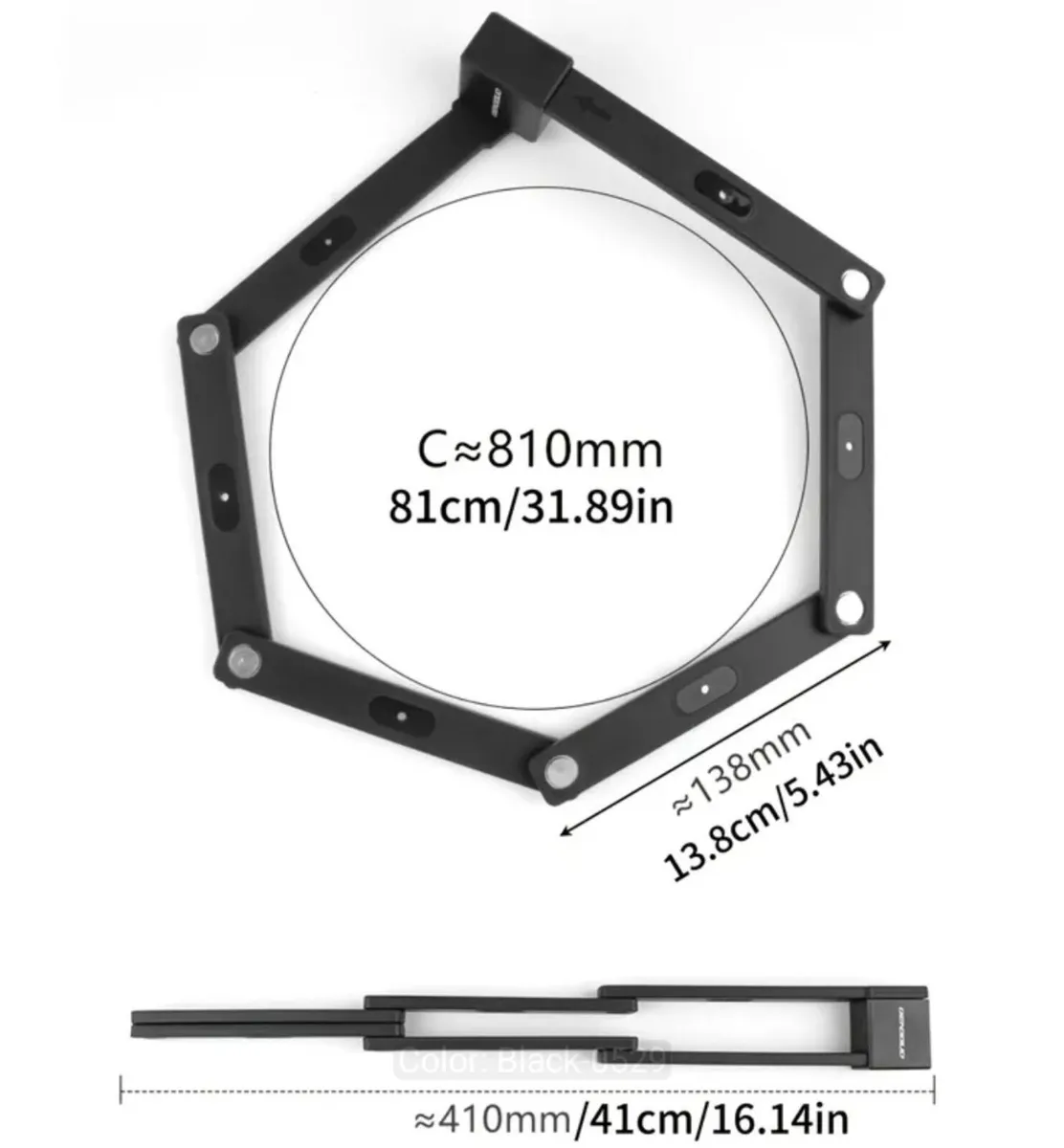 Portable Anti-Theft Zinc Alloy Folding Lock - Image 2