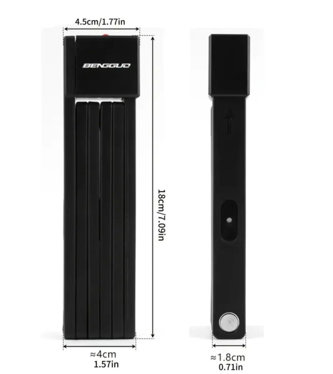 Portable Anti-Theft Zinc Alloy Folding Lock - Image 1