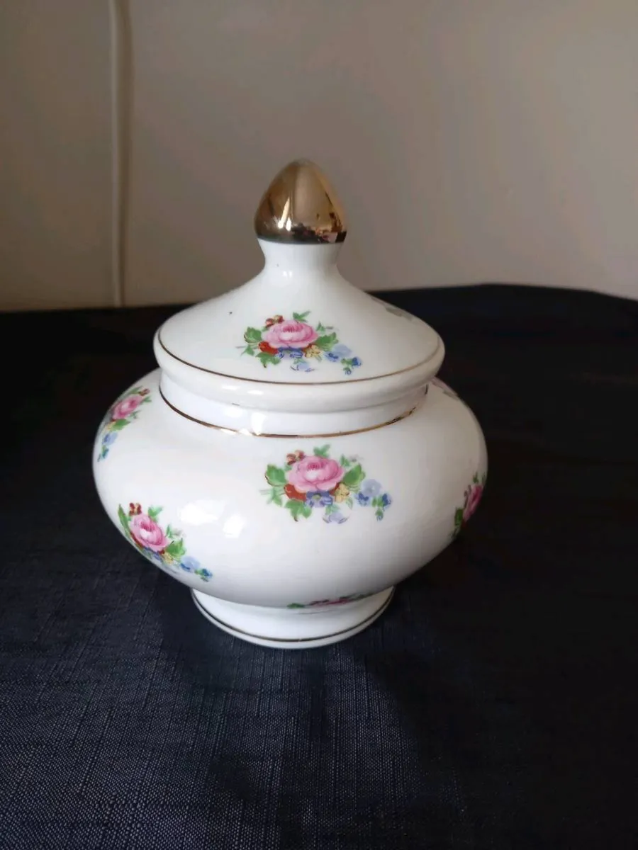 China Cookie Jar With Lid - Image 1