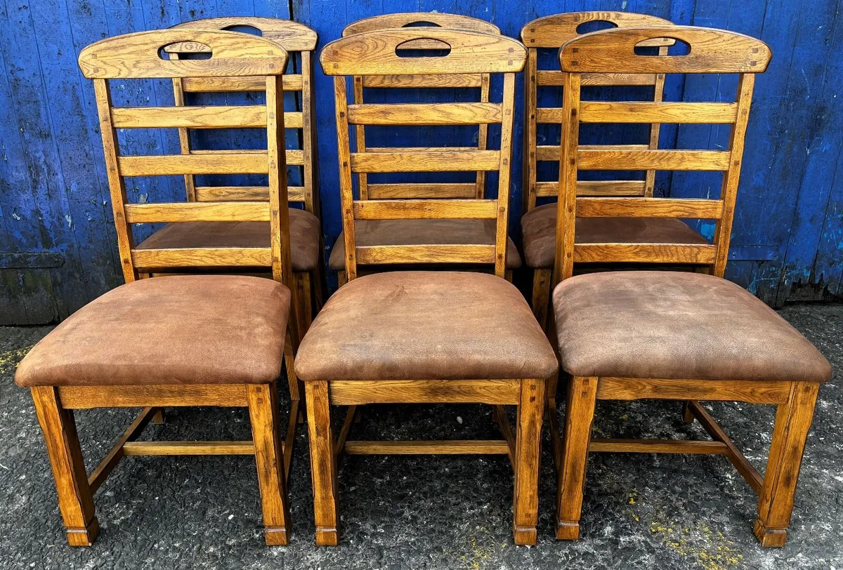 Oak Table & Chairs - Image 4