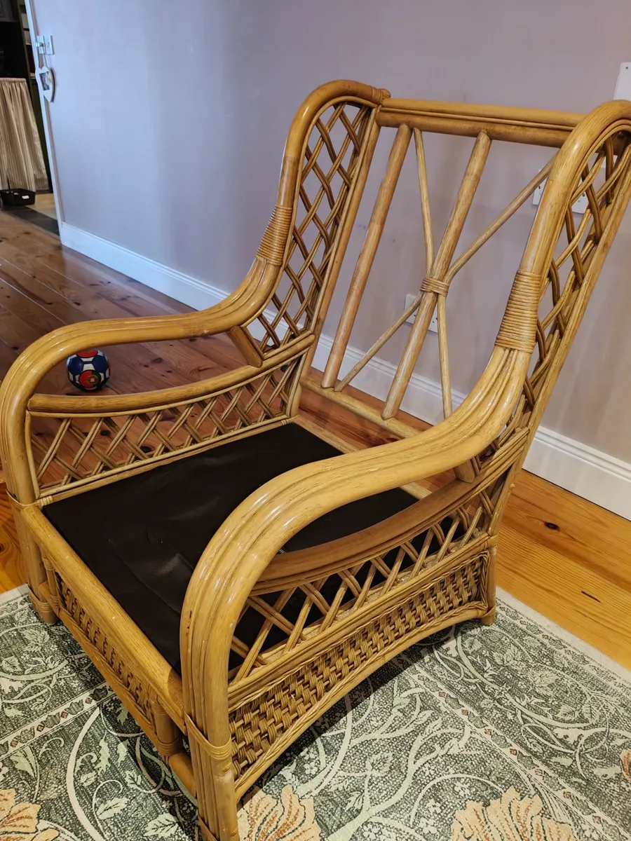 Vintage style bamboo lounge chair - Image 2