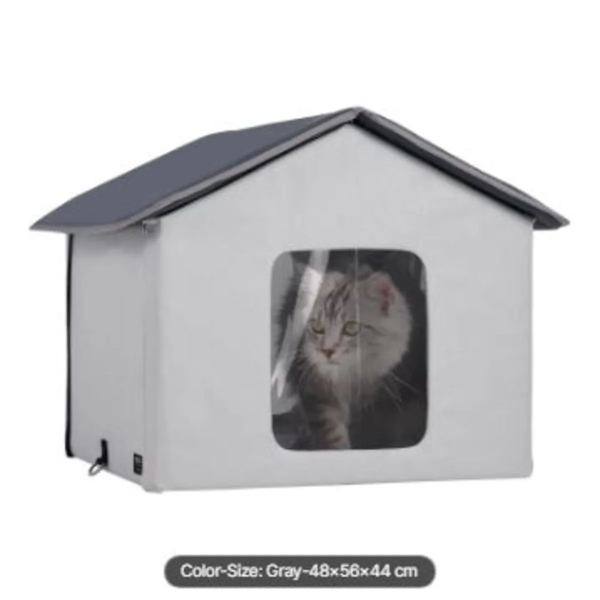 Heated Cat House, Outdoor Kitty Shelter - Image 1