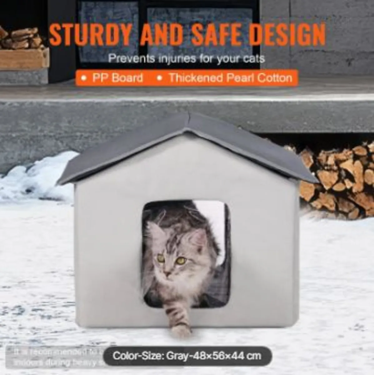 Heated Cat House, Outdoor Kitty Shelter - Image 4