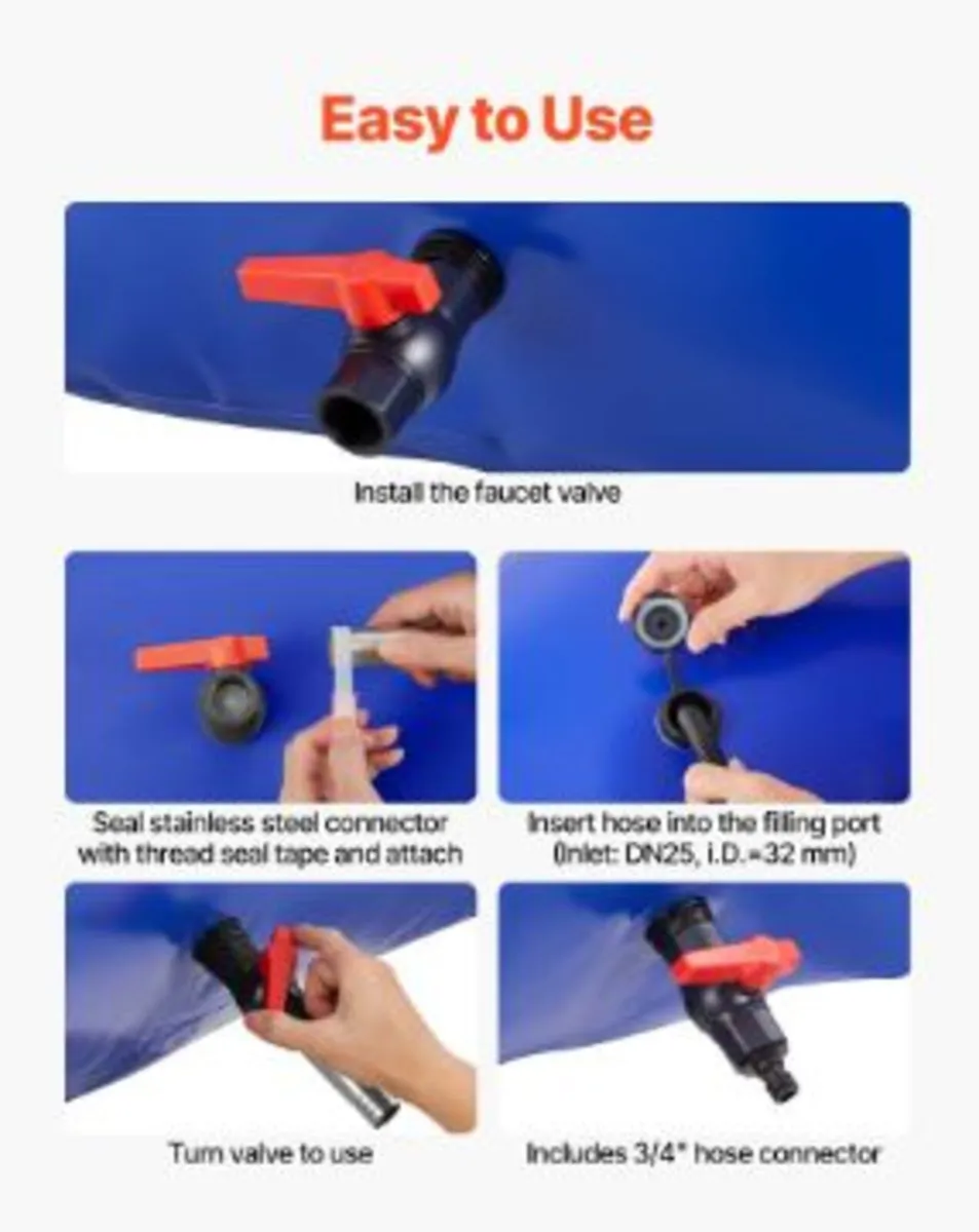 Water Storage Bladder 1000L Large Capacity - Image 4