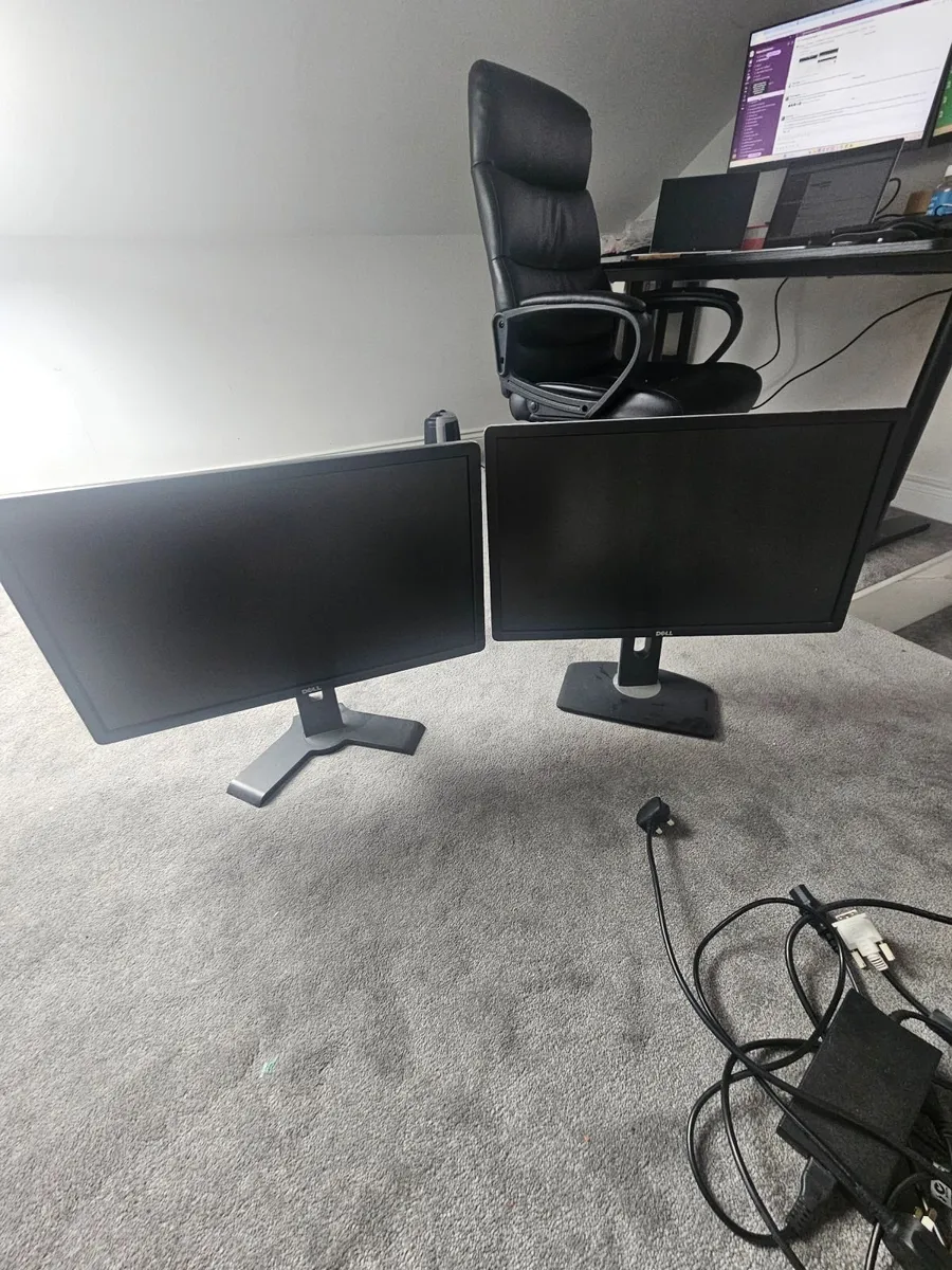 2 Dell Monitors for PC or Laptop - Image 1