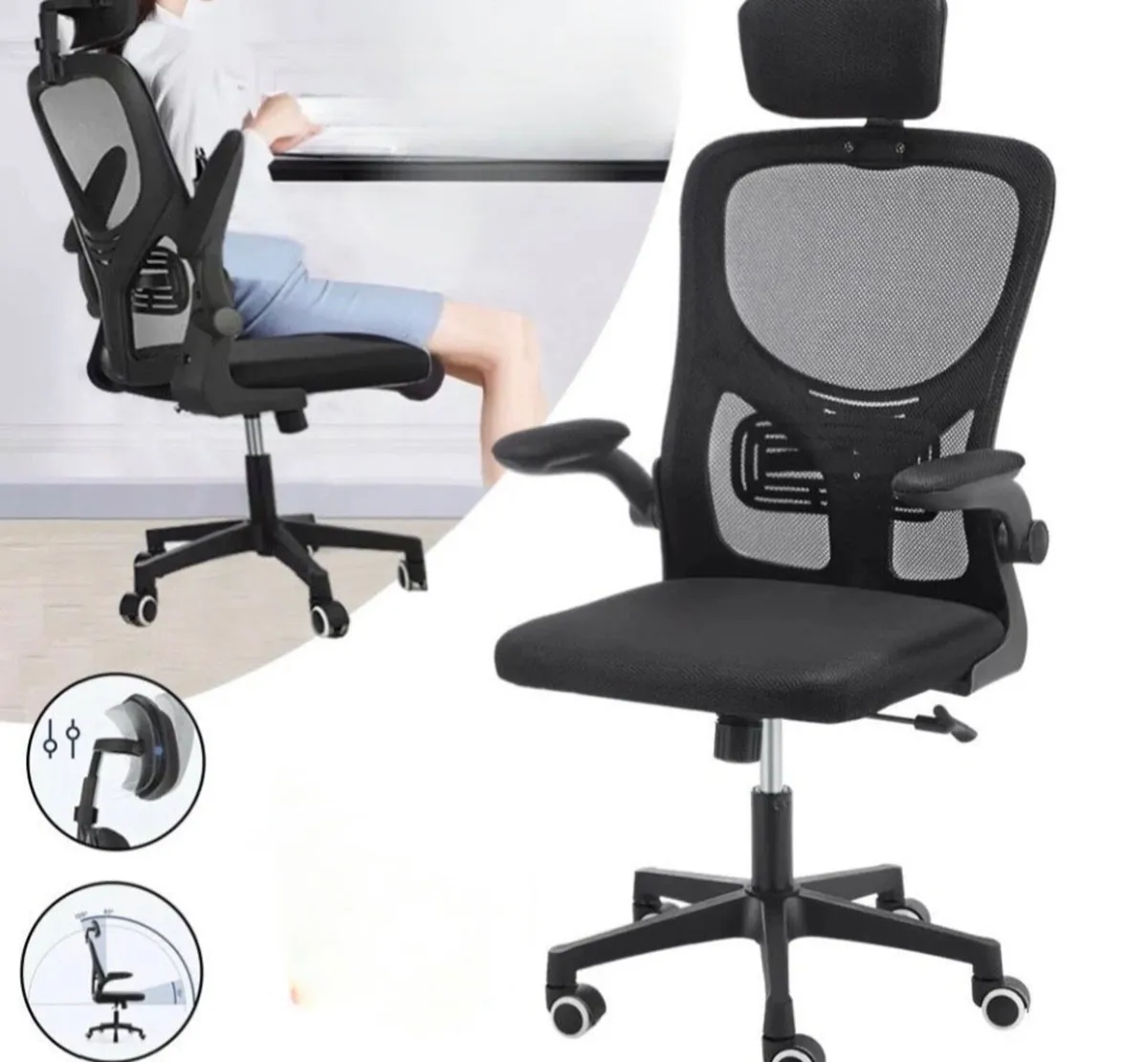 Adjustable Executive Office Chair wth Headrest NEW - Image 1