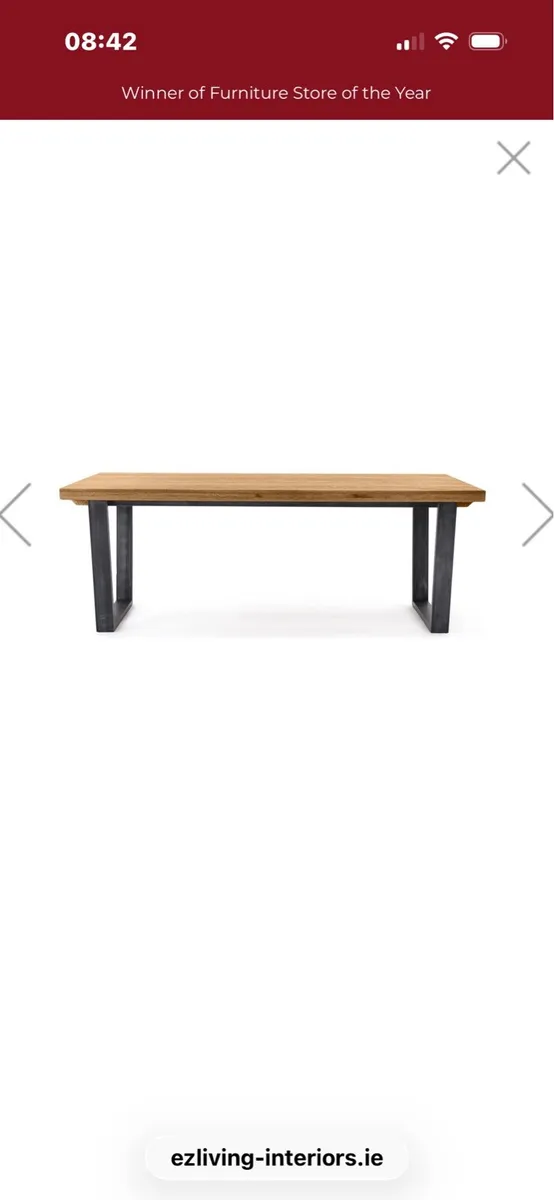 Dinning table Oak with extension lead - Image 3