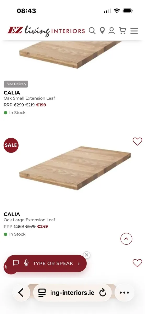 Dinning table Oak with extension lead - Image 4