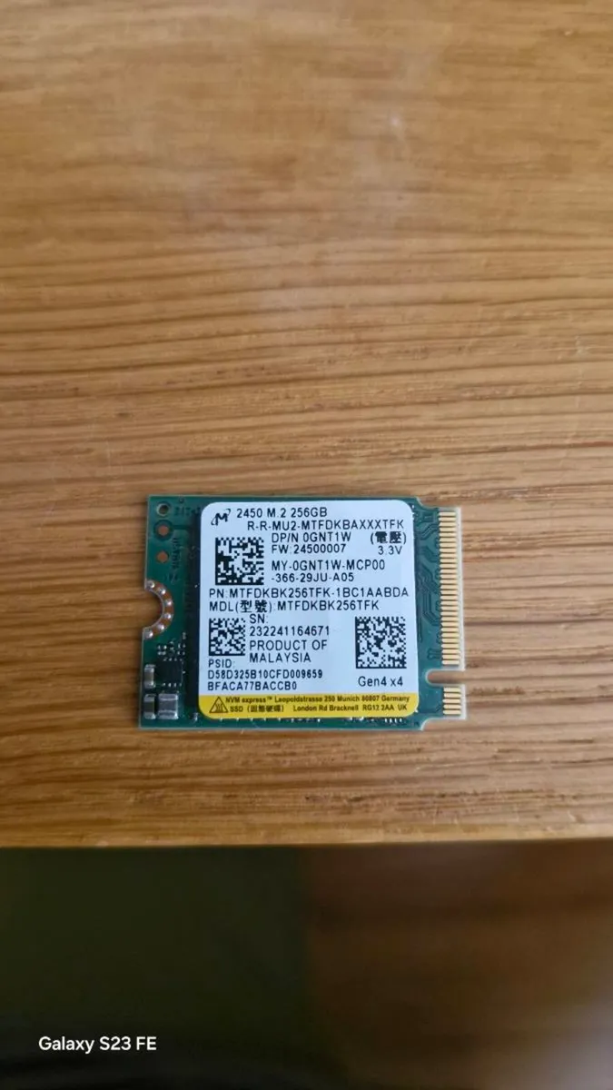 Micron 2450 256GB NVMe SSD - Image 1