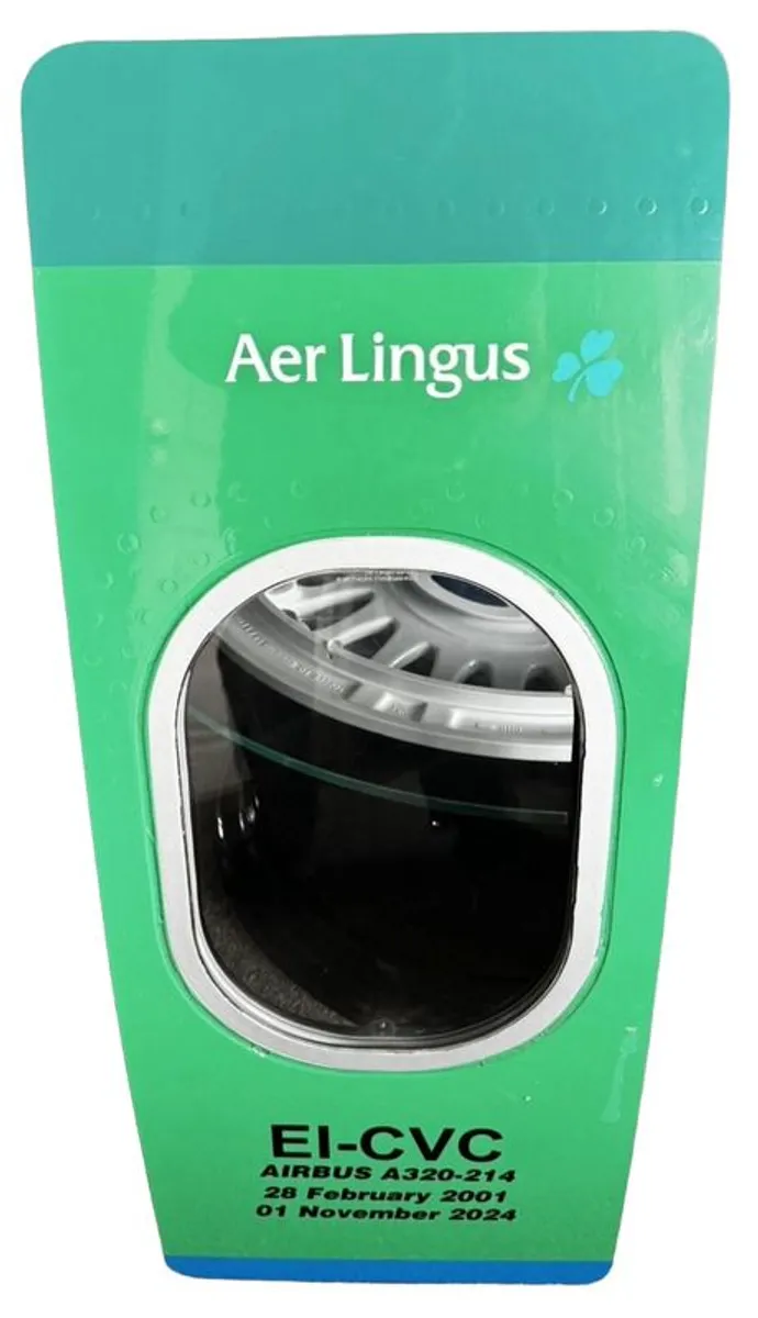 Aer Lingus Airbus A320 Window Panel EI-CVC Aviation Wall Art / Display Piece - Image 1