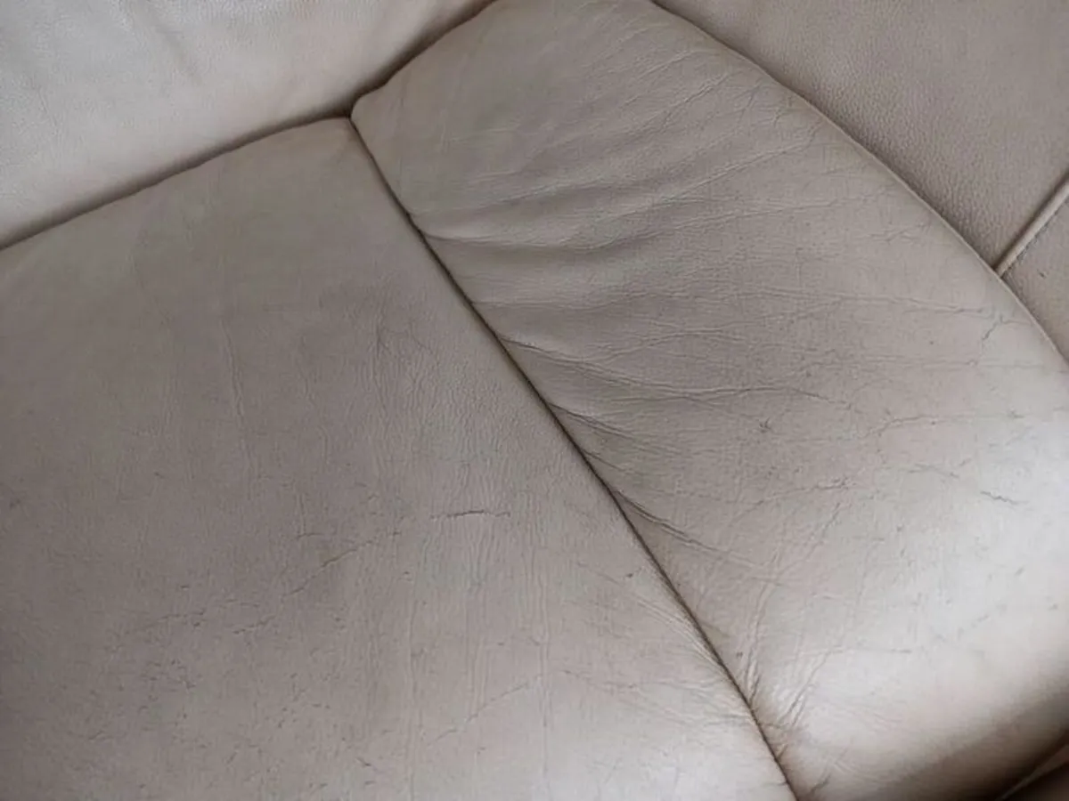 Stressless 2 Seater Recliner Sofa & Foot Stool - Image 2