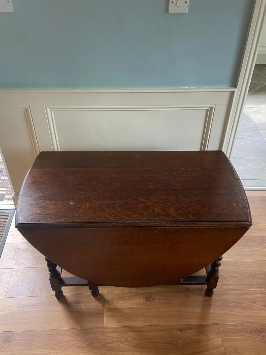 Oak Drop Leaf Table - Image 3