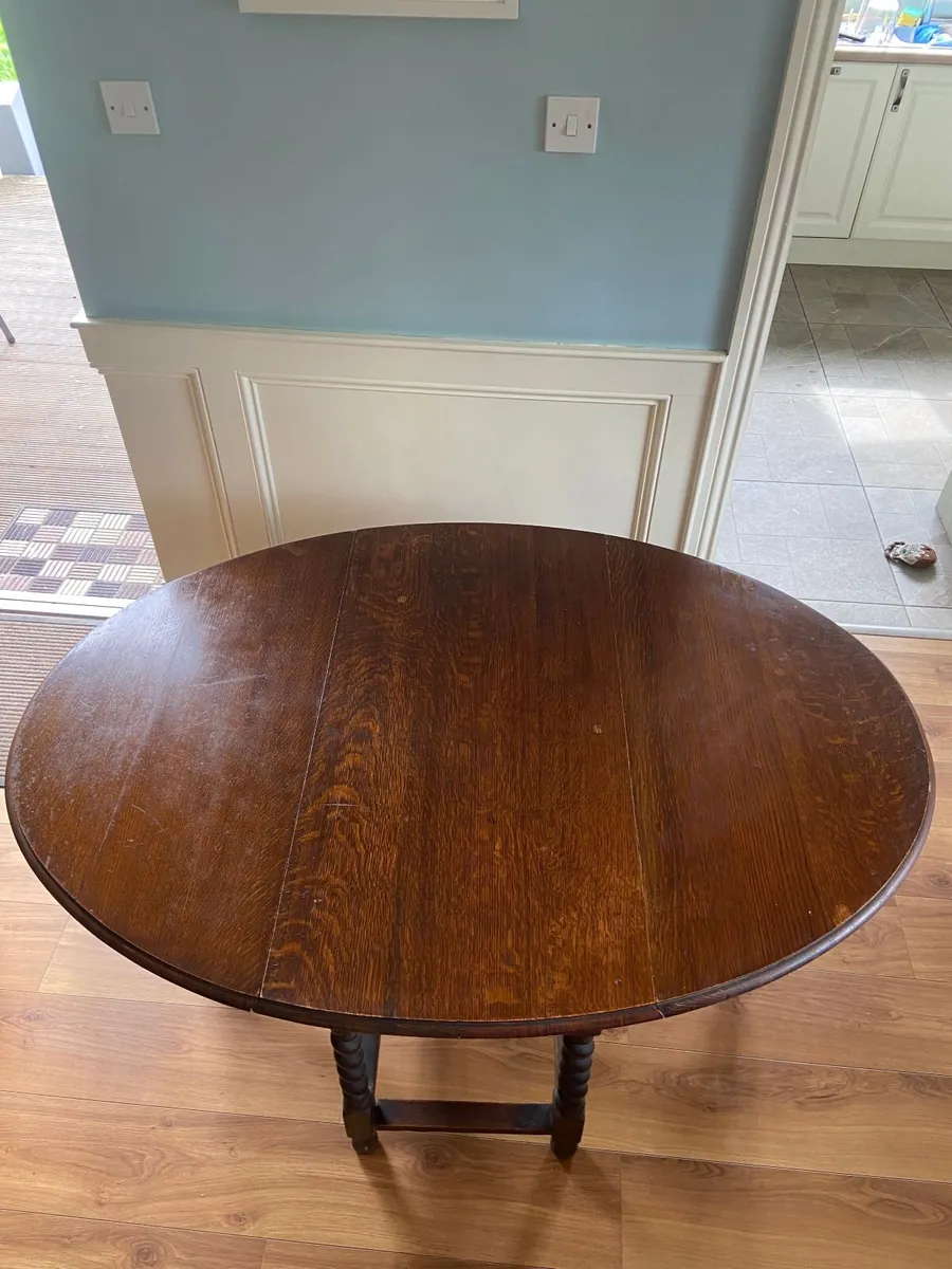 Oak Drop Leaf Table - Image 4