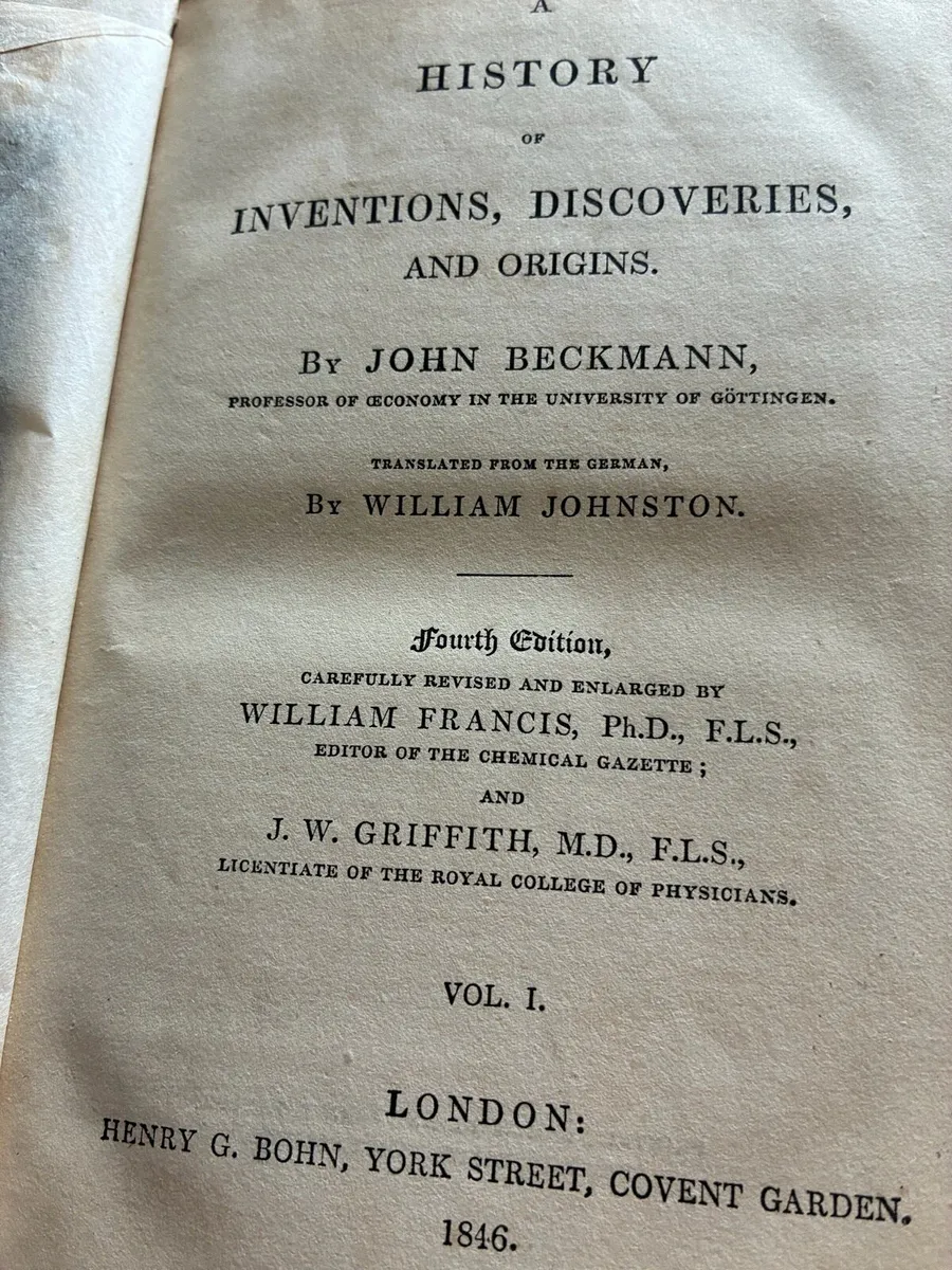 Beckmann’s History of Inventions-1846 - Image 3