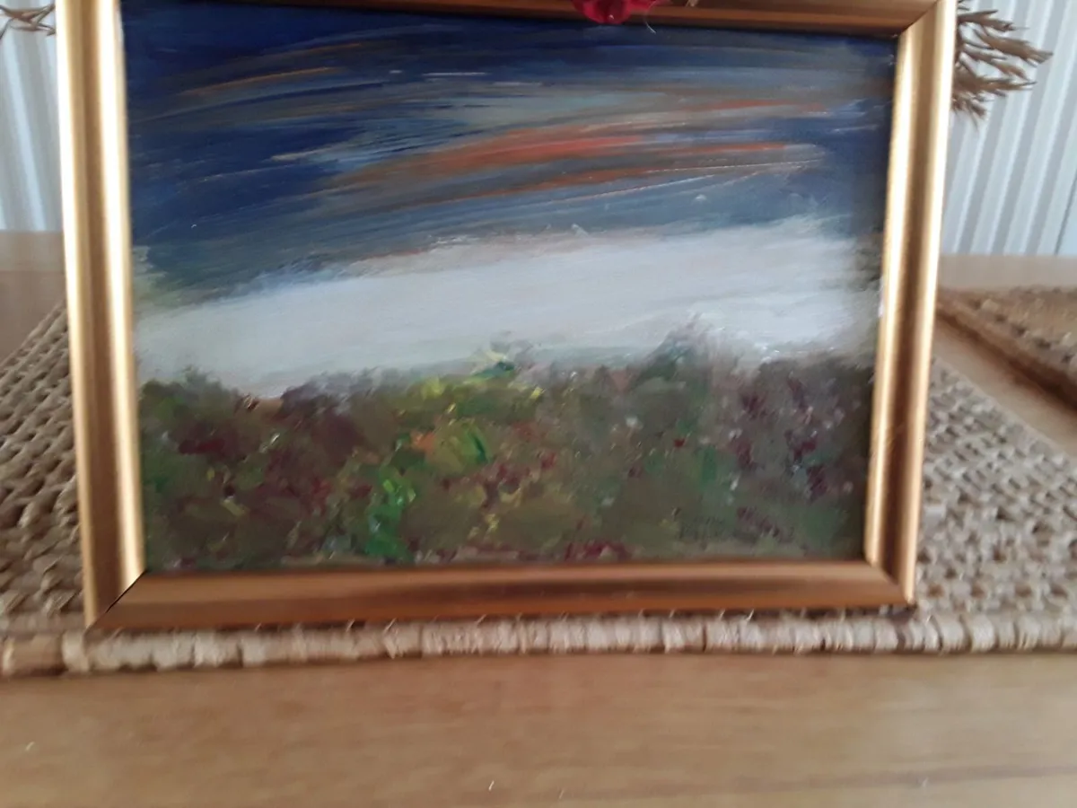 Small Oil painting in gold frame - Image 2
