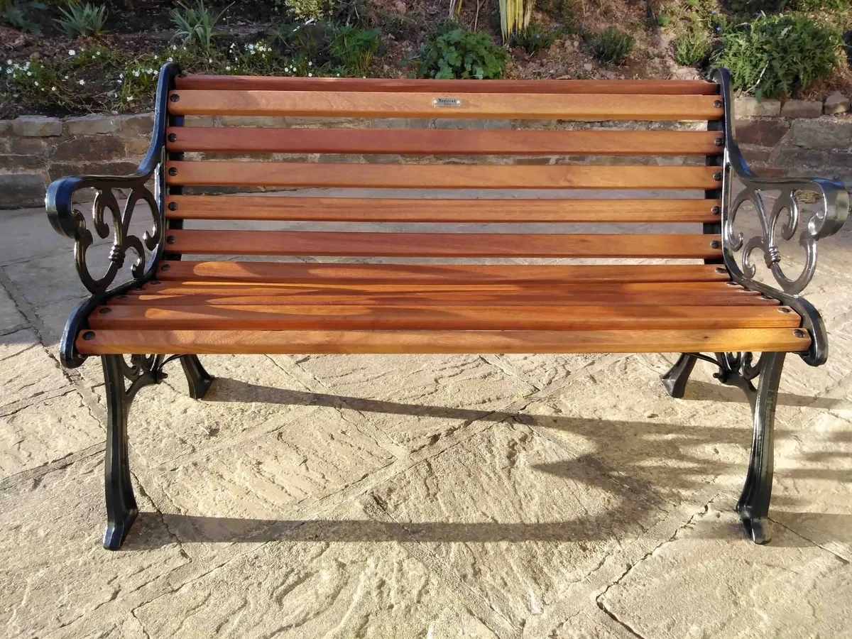 Heritage Cast Iron Garden Bench - Fully Restored - Image 1