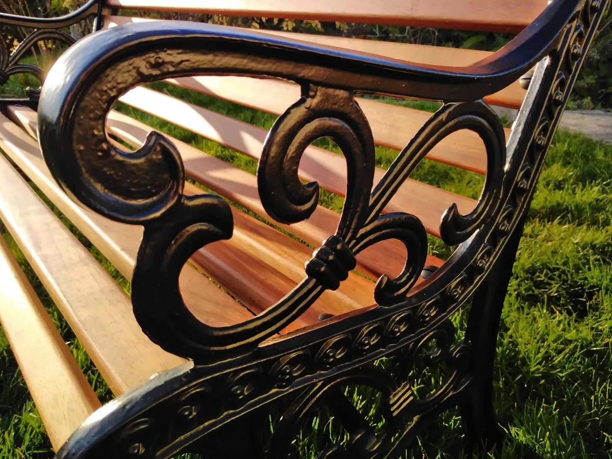 Heritage Cast Iron Garden Bench - Fully Restored - Image 2
