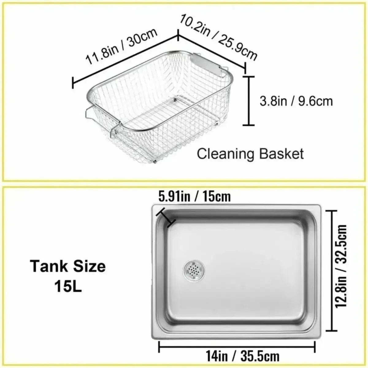 Ultrasonic Cleaner 15L Digital with Timer Unit - Image 2