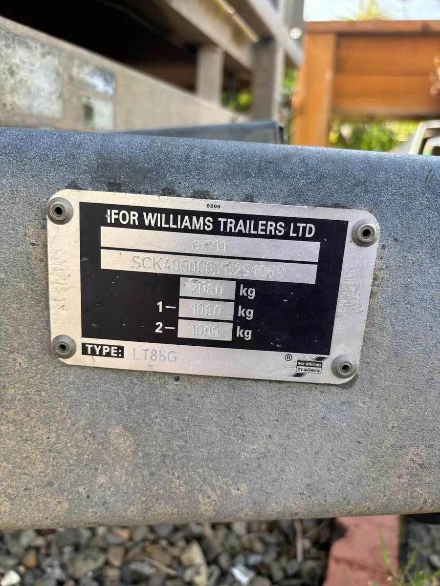 Ifor Williams 8x5 Twin Axle Trailer - 2000kg - Image 2