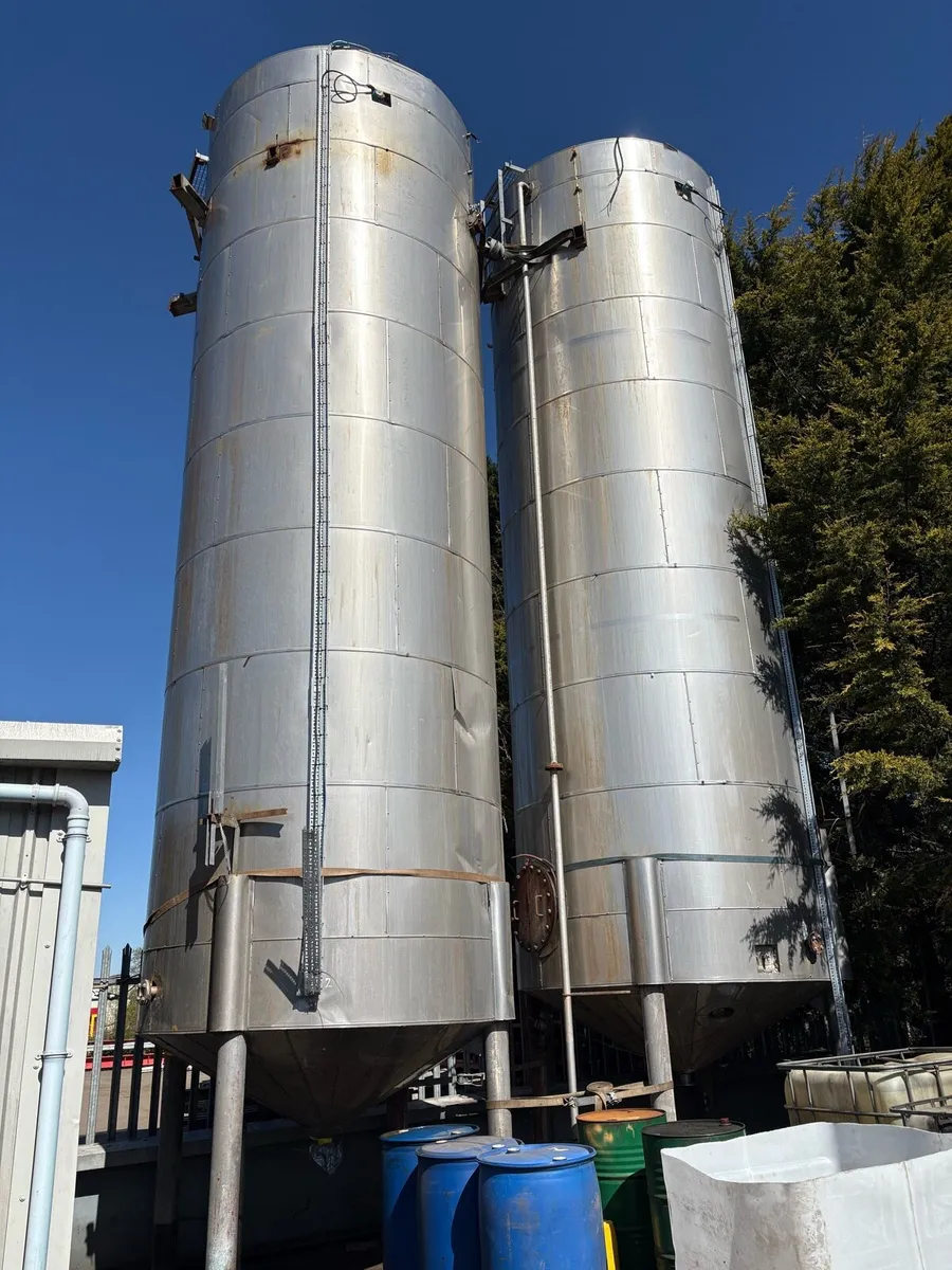 2 x 40,000L Stainless Steel Tanks - Image 1